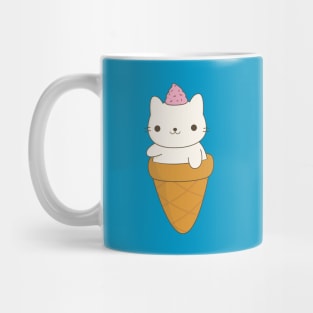Kawaii Ice Cream Cat Cone T-Shirt Mug